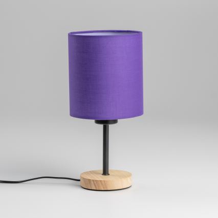 Brilagi - Настільна лампа NUBILA WOOD 1xE27/25W/230V дуб/фіолетовий