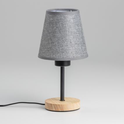 Brilagi - Настільна лампа NUBILA WOOD 1xE27/25W/230V дуб/сірий