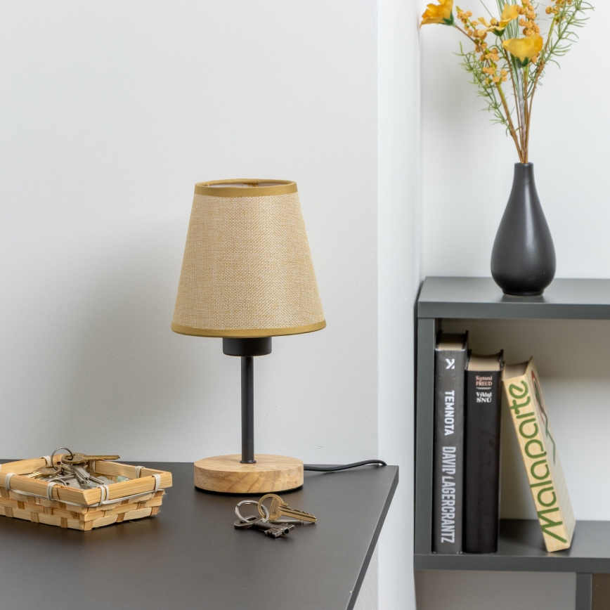 Brilagi - Настільна лампа NUBILA WOOD 1xE27/25W/230V дуб/світло-коричневий