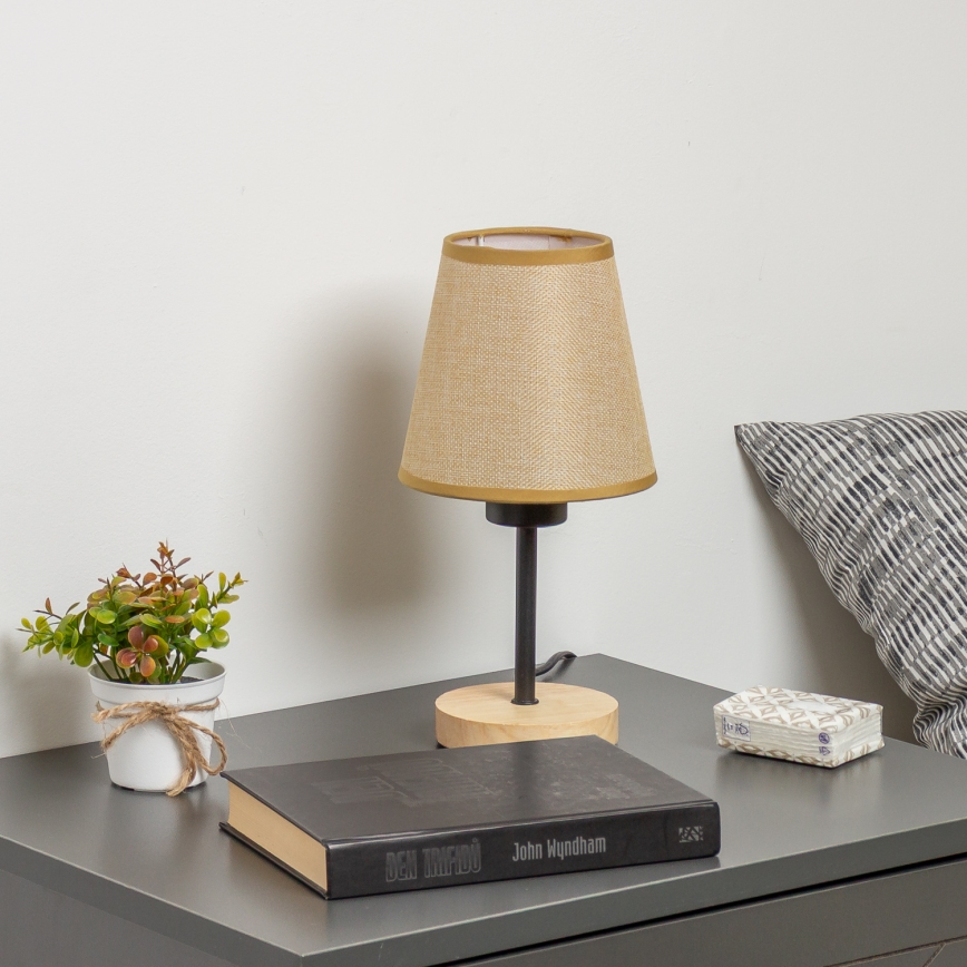 Brilagi - Настільна лампа NUBILA WOOD 1xE27/25W/230V дуб/світло-коричневий