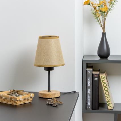 Brilagi - Настільна лампа NUBILA WOOD 1xE27/25W/230V дуб/світло-коричневий