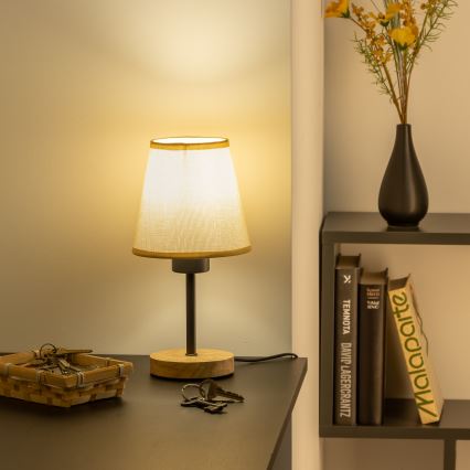 Brilagi - Настільна лампа NUBILA WOOD 1xE27/25W/230V дуб/світло-коричневий