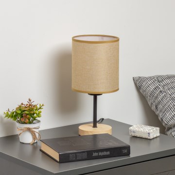 Brilagi - Настільна лампа NUBILA WOOD 1xE27/25W/230V дуб/світло-коричневий