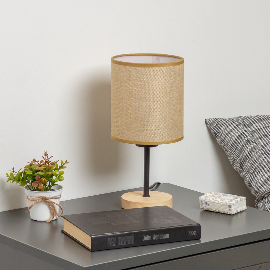 Brilagi - Настільна лампа NUBILA WOOD 1xE27/25W/230V дуб/світло-коричневий