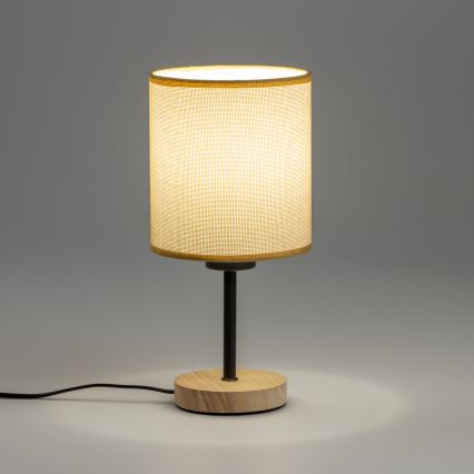 Brilagi - Настільна лампа NUBILA WOOD 1xE27/25W/230V дуб/світло-коричневий