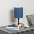Brilagi - Настільна лампа NUBILA WOOD 1xE27/25W/230V дуб/темно-синій