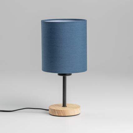 Brilagi - Настільна лампа NUBILA WOOD 1xE27/25W/230V дуб/темно-синій