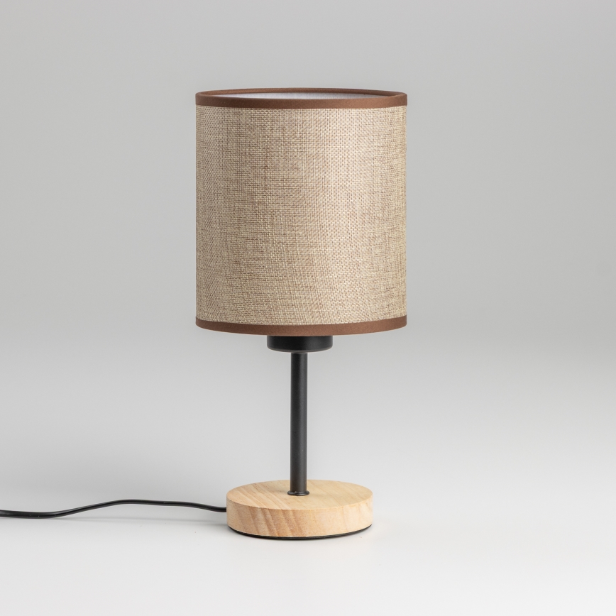 Brilagi - Настільна лампа NUBILA WOOD 1xE27/25W/230V дуб/коричневий