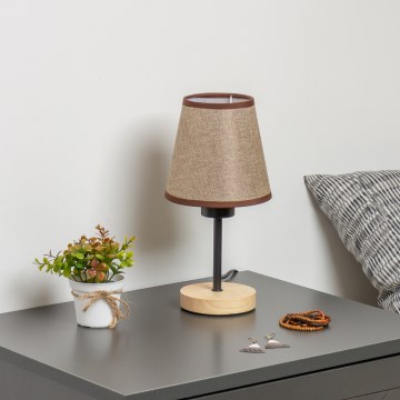 Brilagi - Настільна лампа NUBILA WOOD 1xE27/25W/230V дуб/коричневий