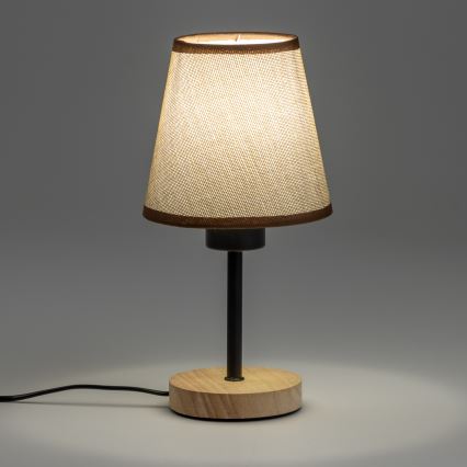 Brilagi - Настільна лампа NUBILA WOOD 1xE27/25W/230V дуб/коричневий
