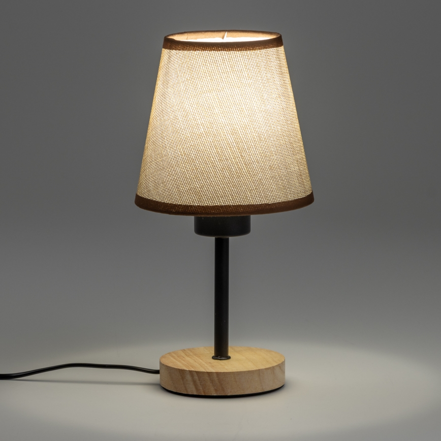 Brilagi - Настільна лампа NUBILA WOOD 1xE27/25W/230V дуб/коричневий
