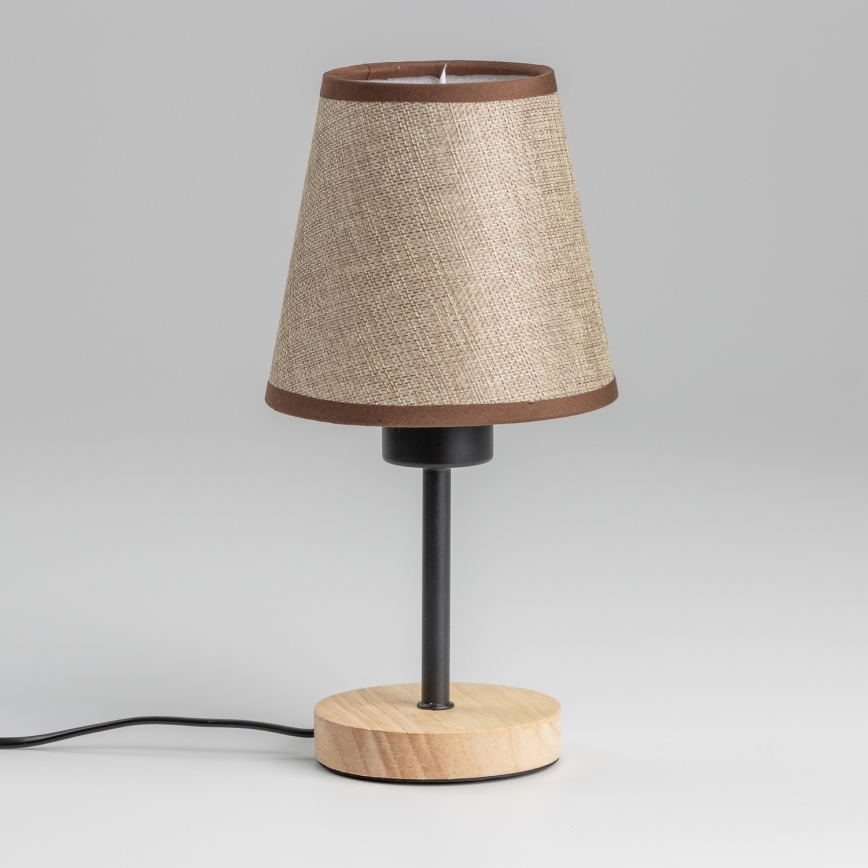 Brilagi - Настільна лампа NUBILA WOOD 1xE27/25W/230V дуб/коричневий