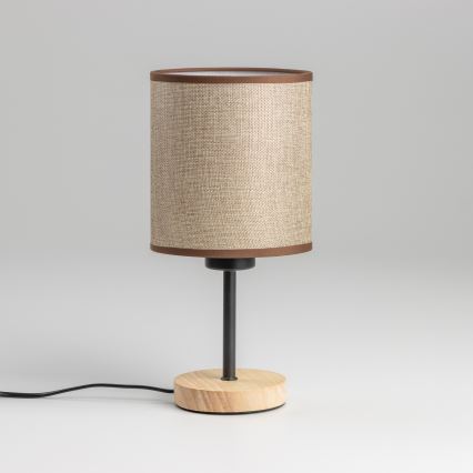 Brilagi - Настільна лампа NUBILA WOOD 1xE27/25W/230V дуб/коричневий