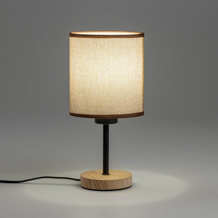 Brilagi - Настільна лампа NUBILA WOOD 1xE27/25W/230V дуб/коричневий