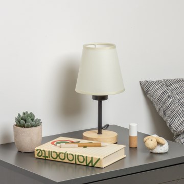 Brilagi - Настільна лампа NUBILA WOOD 1xE27/25W/230V дуб/кремовий