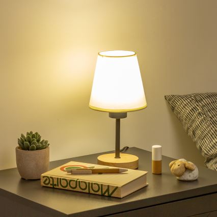 Brilagi - Настільна лампа NUBILA WOOD 1xE27/25W/230V дуб/кремовий