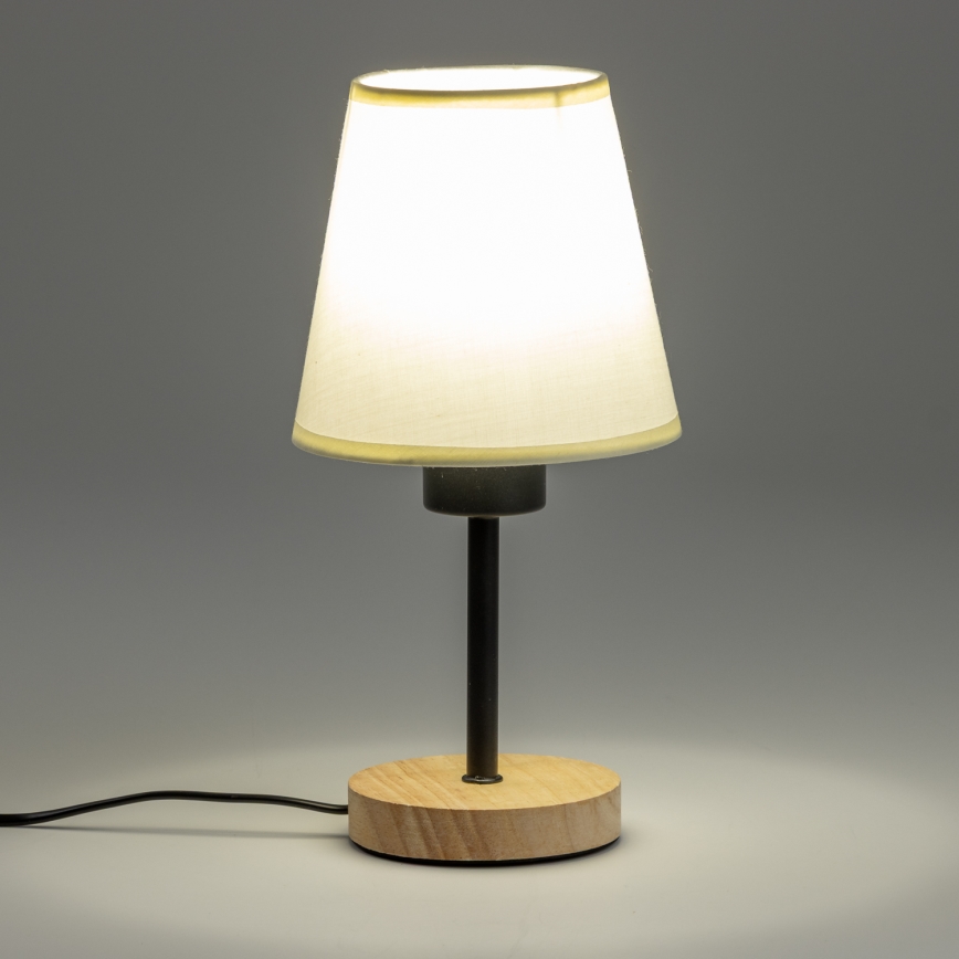 Brilagi - Настільна лампа NUBILA WOOD 1xE27/25W/230V дуб/кремовий