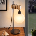 BRILAGI - Настільна лампа WOOD GLASS 1xE27/40W/230V коричнева/чорна/біла