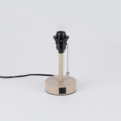 Brilagi - Настільна лампа з USB-портом TABLON 1xE27/25W/230V бежева