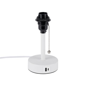 Brilagi - Настільна лампа з USB‑портом TABLON 1xE27/25W/230V біла