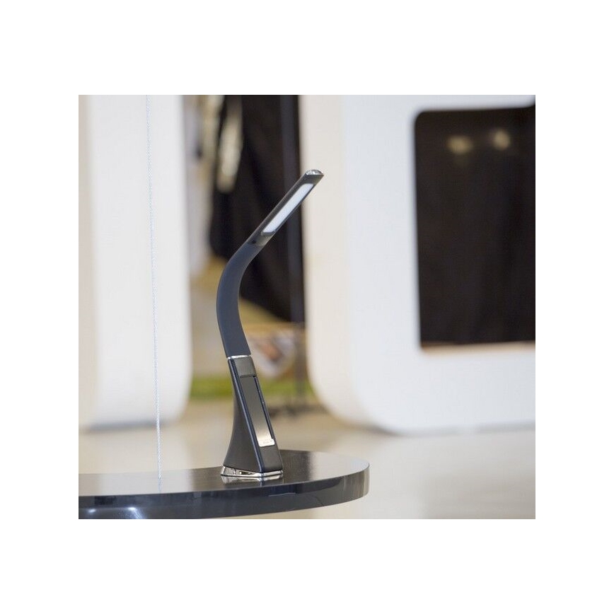 Brilagi - Настільна LED лампа з регулюванням яскравості та дисплеєм PELLE LED/7W/230V чорний
