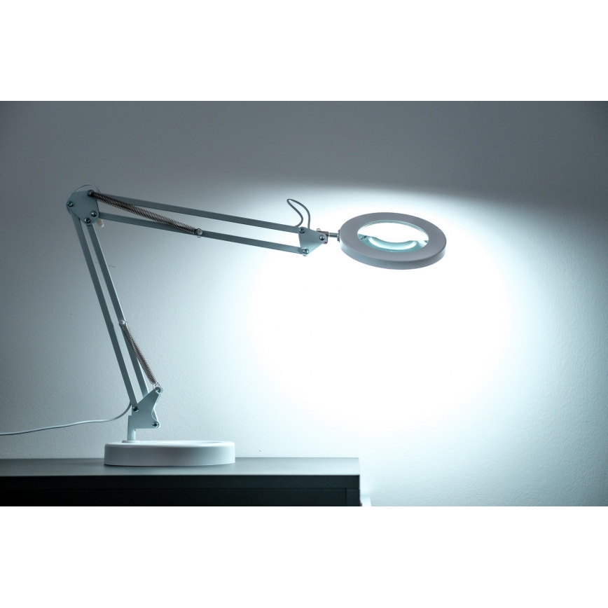 Brilagi - Настільна LED лампа з регулюванням яскравості та із лупою LENS LED/12W/5V 3000/4200/6000K білий