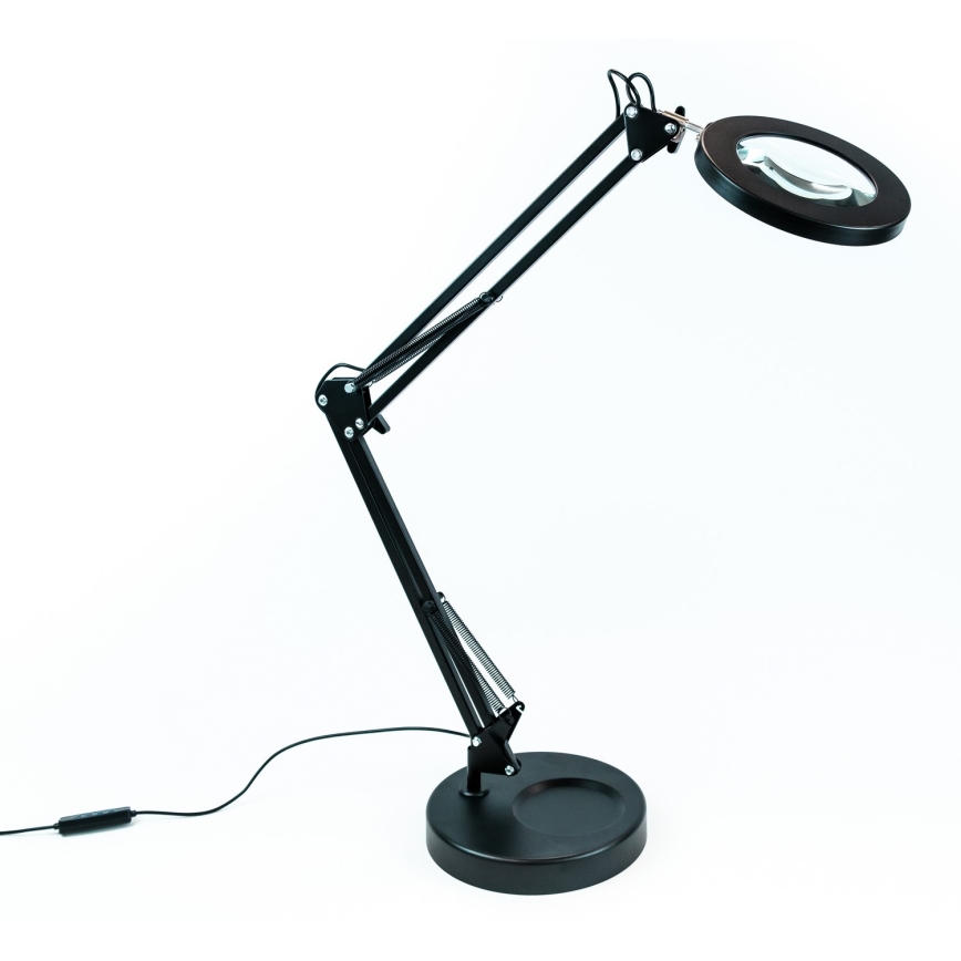 Brilagi - Настільна LED лампа з регулюванням яскравості та із лупою LENS LED/12W/5V 3000/4200/6000K чорний