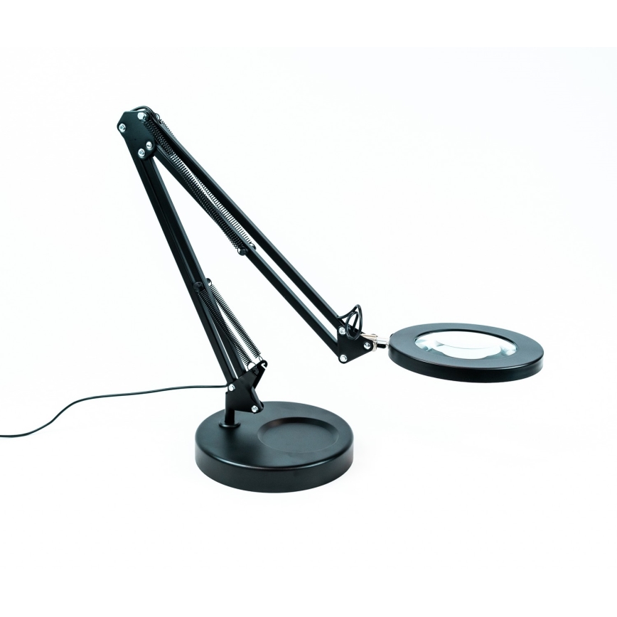 Brilagi - Настільна LED лампа з регулюванням яскравості та із лупою LENS LED/12W/5V 3000/4200/6000K чорний