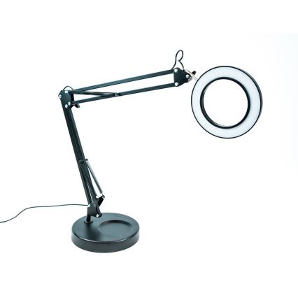 Brilagi - Настільна LED лампа з регулюванням яскравості та із лупою LENS LED/12W/5V 3000/4200/6000K чорний