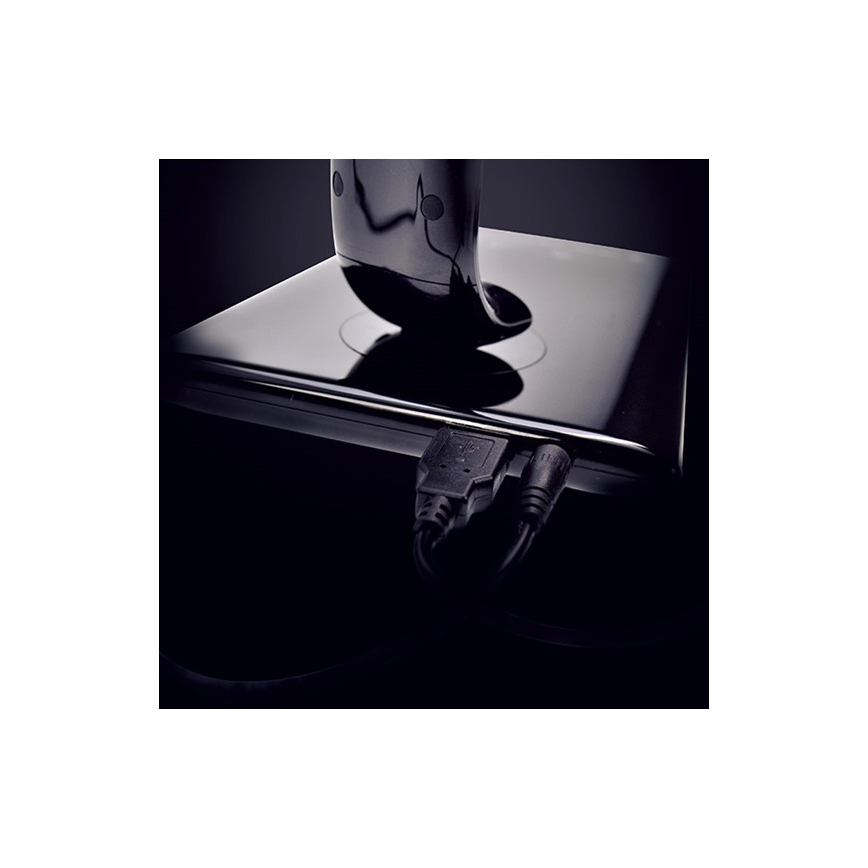 Brilagi - Настільна LED лампа з регулюванням яскравості USB роз'єм LED/12W/230V чорний