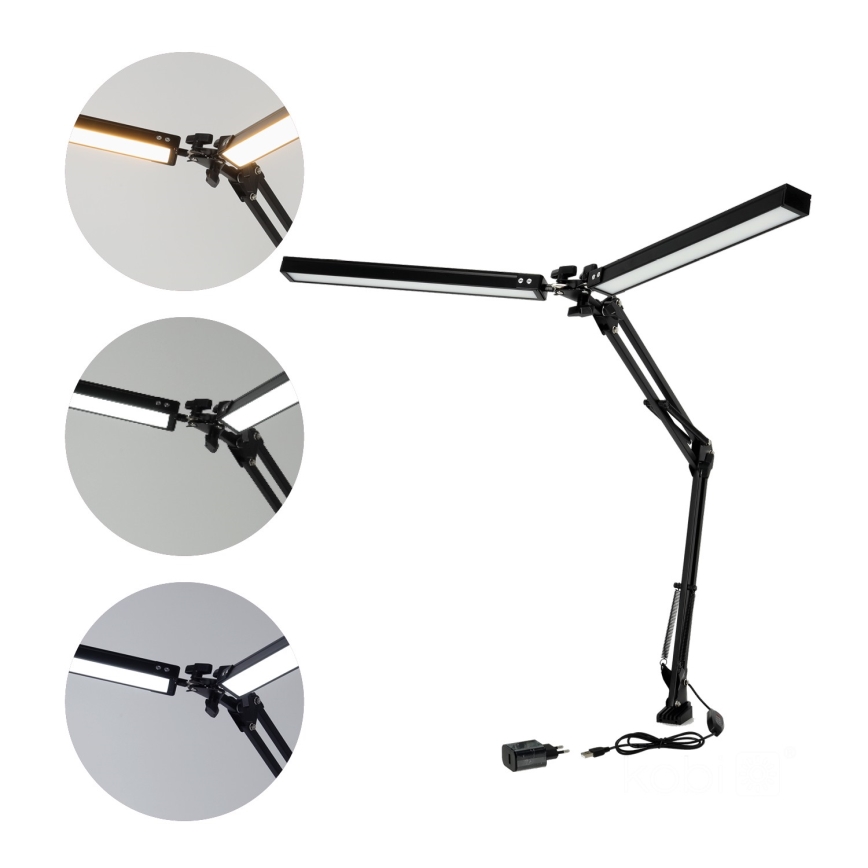 Brilagi - LED Гнучка настільна лампа з регулюванням яскравості VARIO LED/15W/230V 3000-6000K чорний