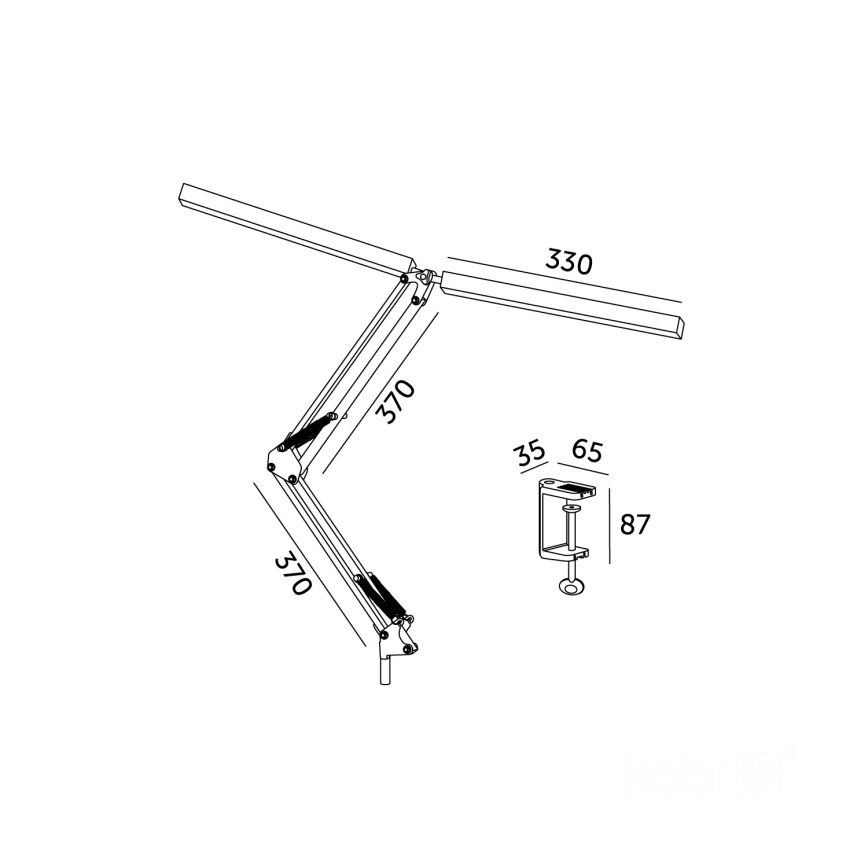 Brilagi - LED Гнучка настільна лампа з регулюванням яскравості VARIO LED/15W/230V 3000-6000K чорний