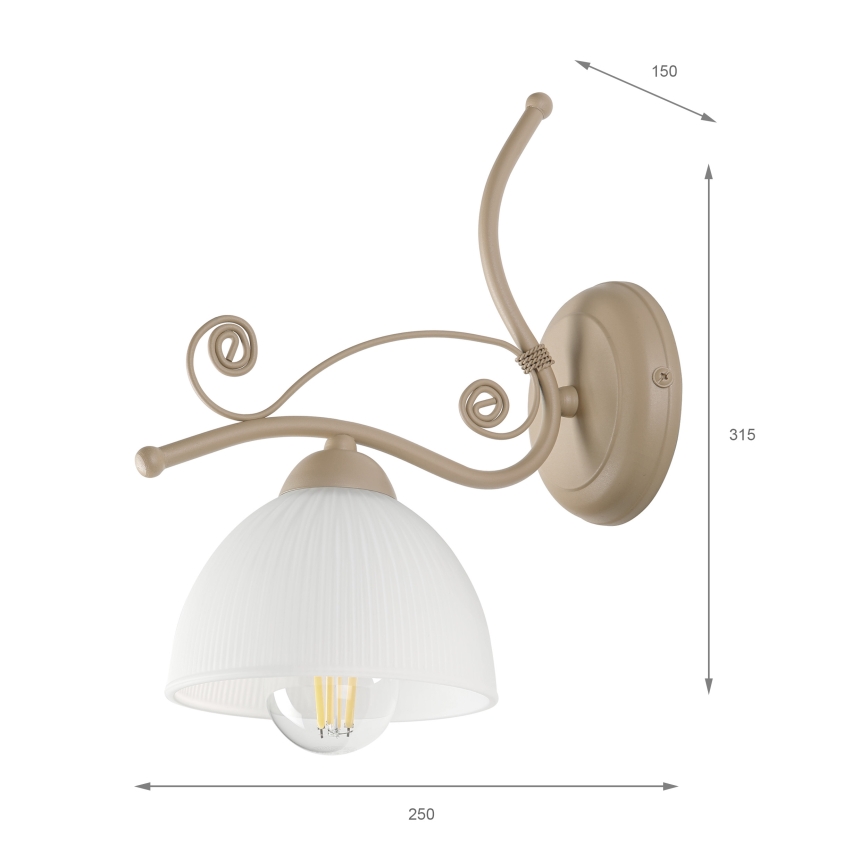 BRILAGI - Настінна лампа ANTICO MODERN 1xE27/60W/230V бежева