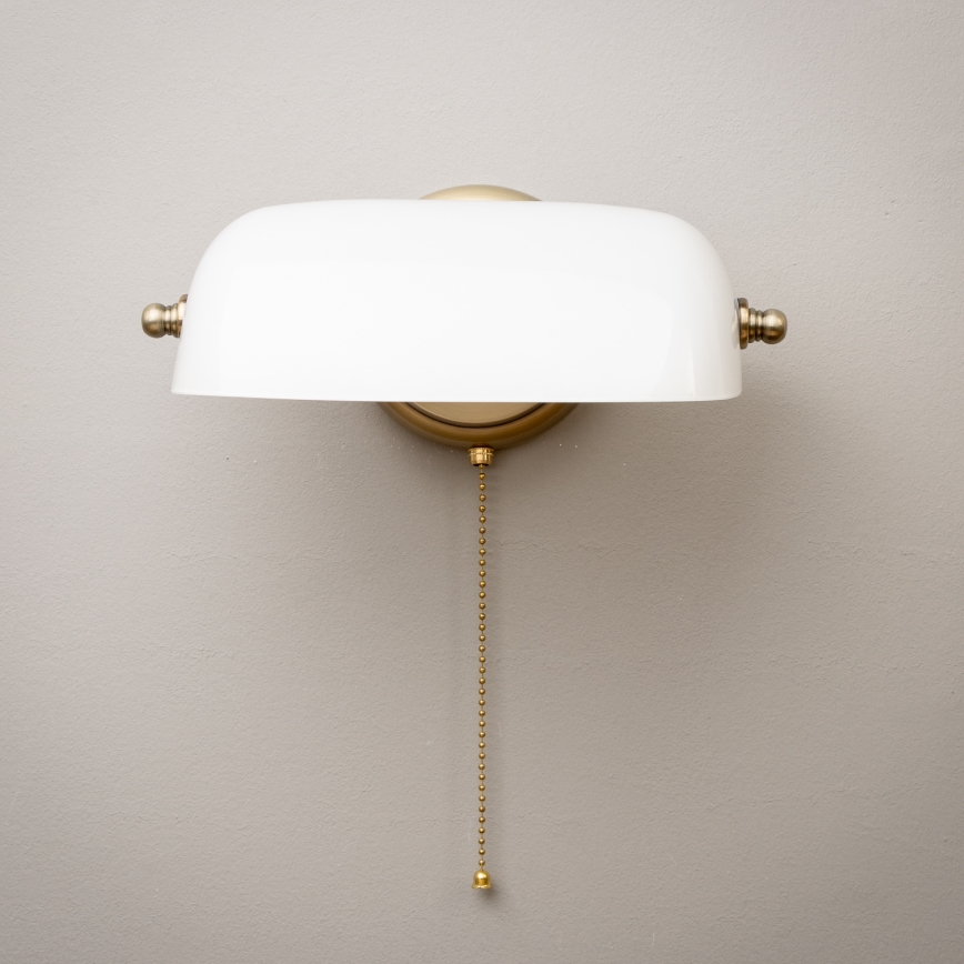 Brilagi - Настінна лампа BANK OFFICE 1xE27/60W/230V латунь/білий