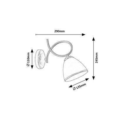 Brilagi - Настінна лампа FRED 1xE27/60W/230V золота