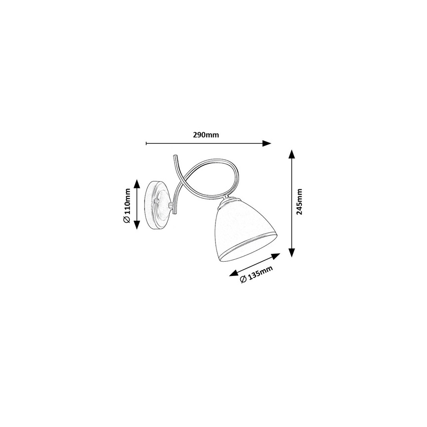 Brilagi - Настінна лампа FRED 1xE27/60W/230V золота