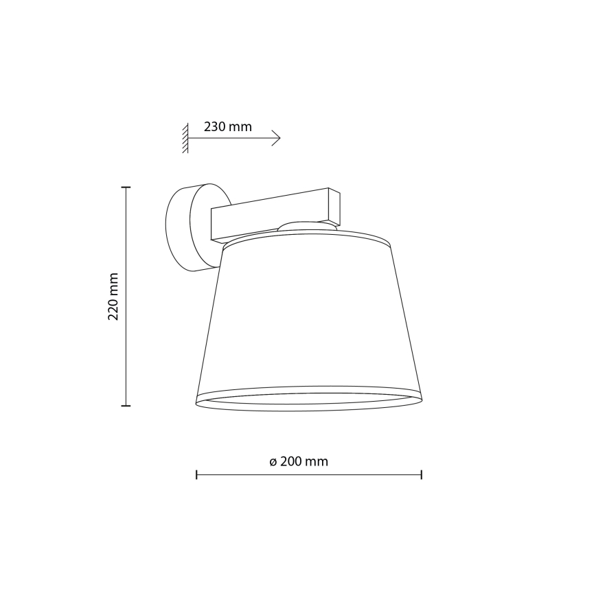 Brilagi - Настінна лампа LATTE SABIA 1xE27/15W/230V сосна/бежевий
