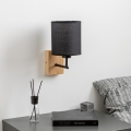 Brilagi - Настінна лампа NUBILA WOOD 1xE27/25W/230V дуб/чорний
