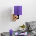Brilagi - Настінна лампа NUBILA WOOD 1xE27/25W/230V дуб/фіолетовий