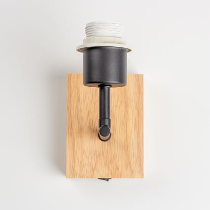 Brilagi - Настінна лампа NUBILA WOOD 1xE27/25W/230V дуб/сірий