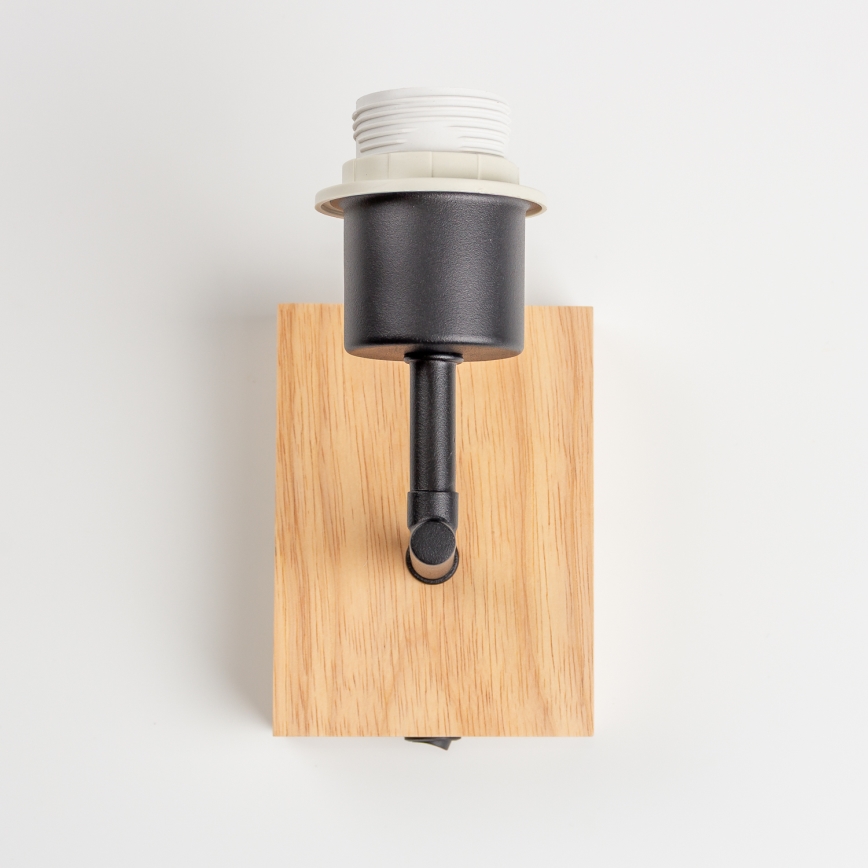 Brilagi - Настінна лампа NUBILA WOOD 1xE27/25W/230V дуб/сірий