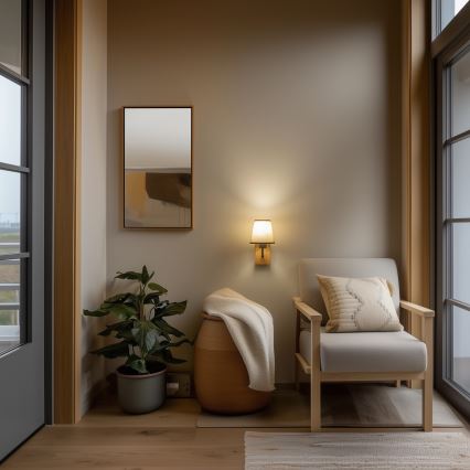 Brilagi - Настінна лампа NUBILA WOOD 1xE27/25W/230V дуб/коричневий