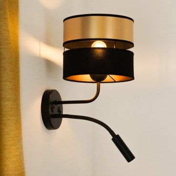 Brilagi - Настінна лампа ROYAL 1xE27/15W/230V + 1xG9/3W чорний/золотий
