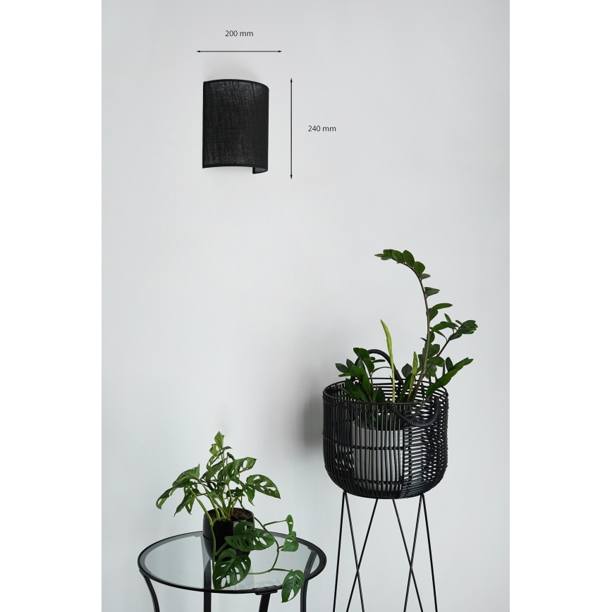 Brilagi - Настінний світильник SEMI 1xE27/15W/230V діаметром 20 см чорний