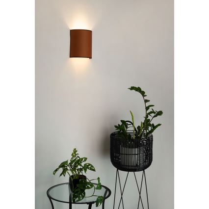Brilagi - Настінний світильник SEMI 1xE27/15W/230V діаметром 20 см коричневий
