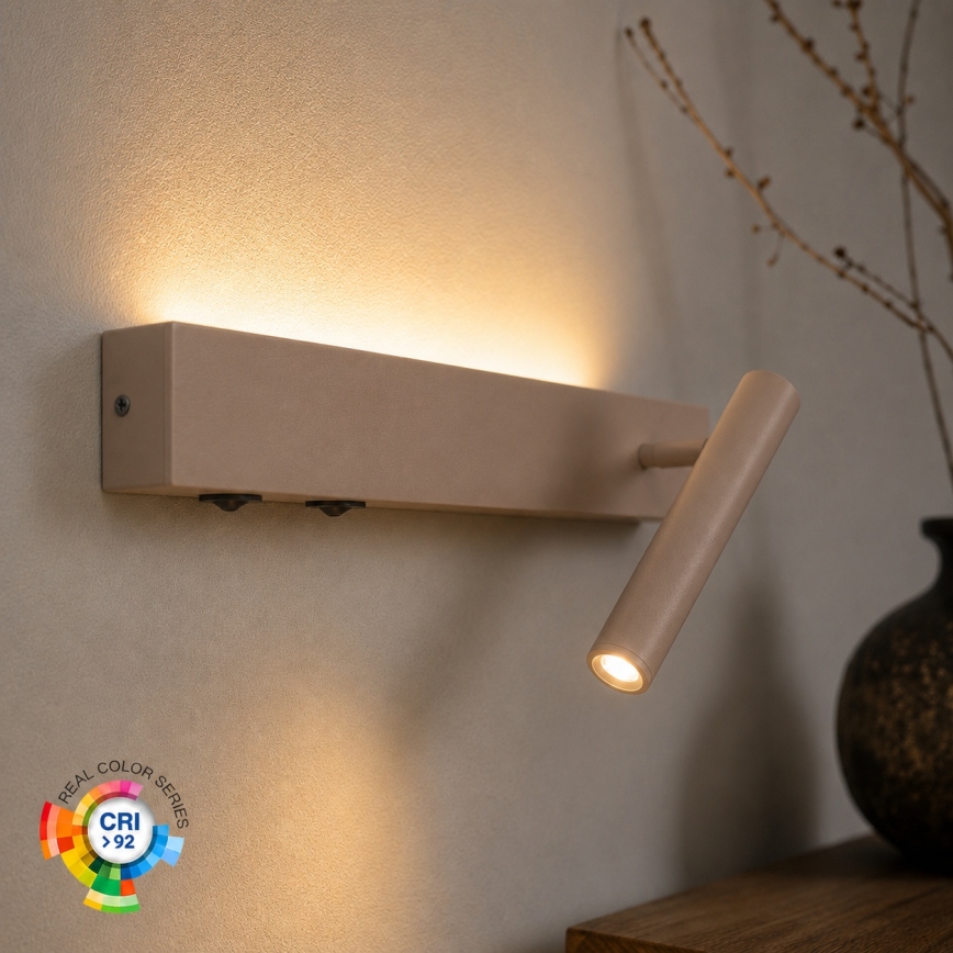 BRILAGI - настінний LED точковий світильник ARLIX LED/3W/230V + LED/7W бежевий CRI 90