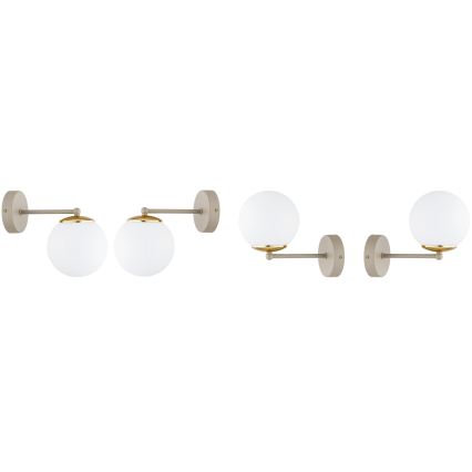 Brilagi - Настінний світильник 1xE27/60W/230V бежевий/золотий