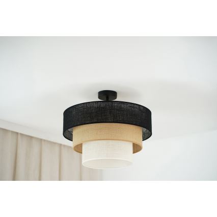 Brilagi - Накладна люстра ASPEN LUNETA 1xE27/15W/230V діаметром 45 см чорна/бежево-кремова
