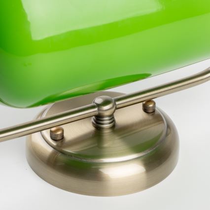 Brilagi - Настінний світильник BANK OFFICE 1xE27/60W/230V латунь/зелений