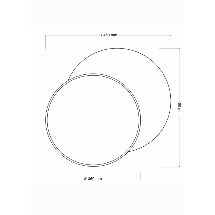 Brilagi - Настінний світильник CIRCLES 1xE27/60W/230V діаметр 45 см кремовий/коричневий